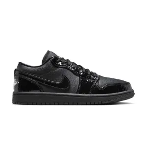 Eco Friendly Outsole Slip Resistant Grooves Wmns Air Jordan 1 Low 'Black Croc'