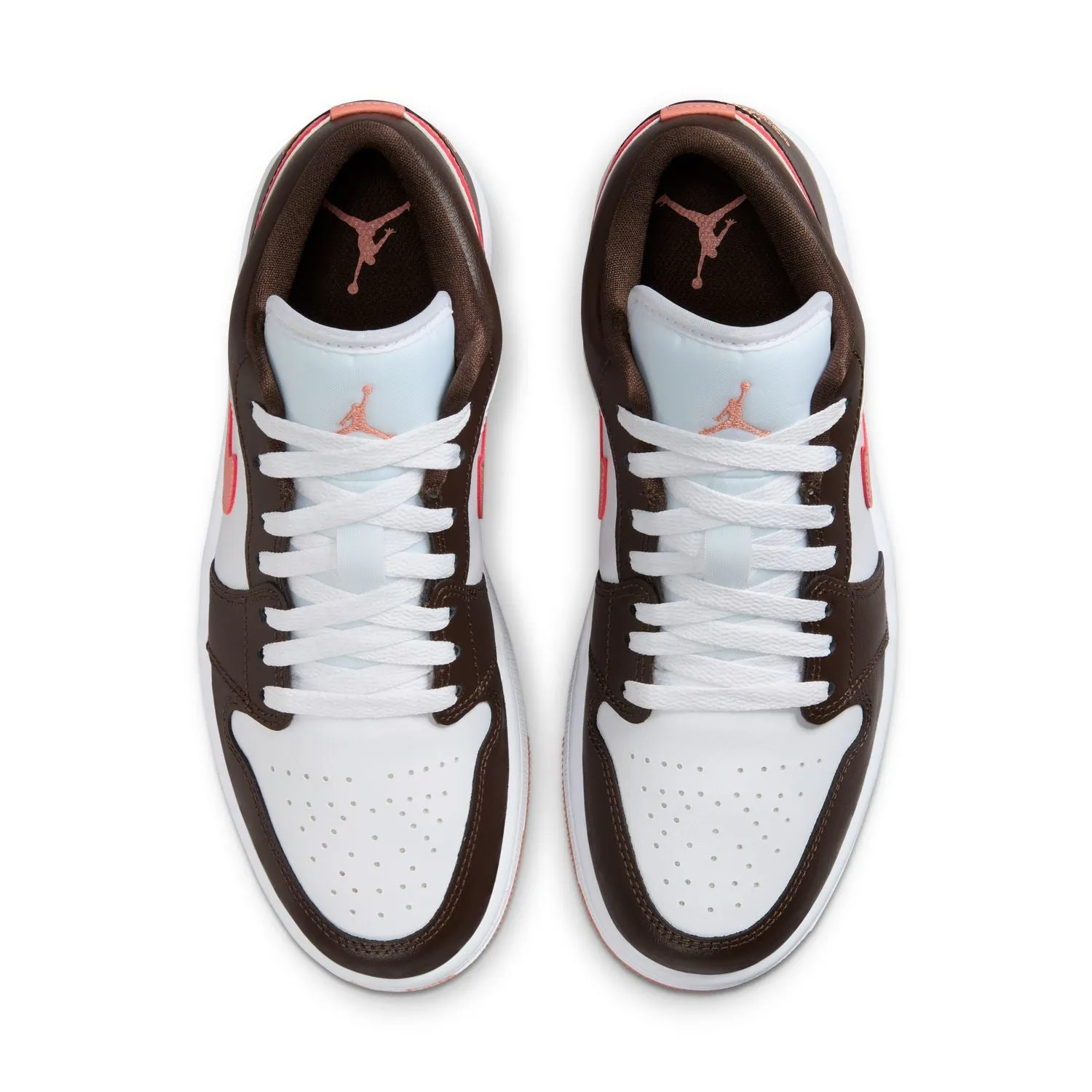 Elegant shock absorption Ultralight Composite Plate Wmns Air Jordan 1 Low 'White Baroque Brown