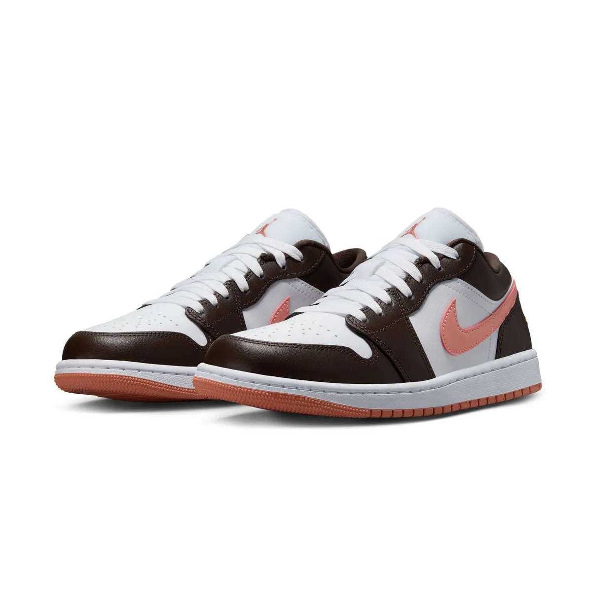 Wmns Air Jordan 1 Low 'White Baroque Brown Hydraulic Heel Suspension
