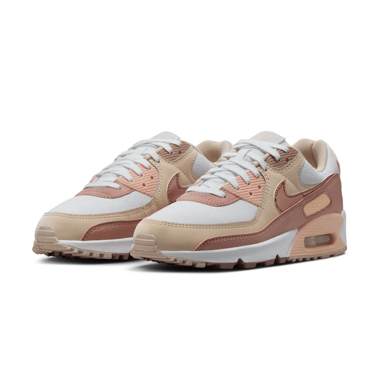 Wmns Air Max 90 Nn Prm 'Velvet Brown Particle Pink' Comfortable Wear High Energy Return