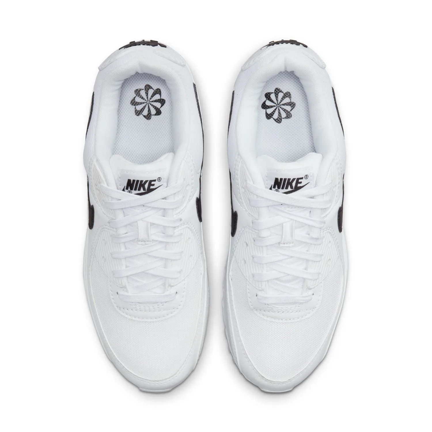 side - zip Wmns Air Max 90 'White Black'