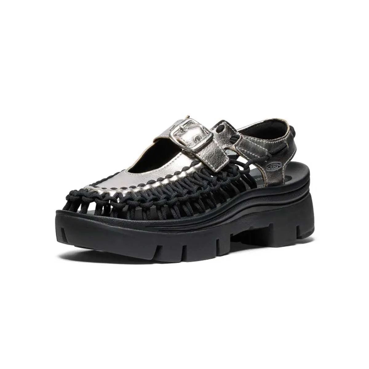 Wmns Platform Uneek Mary Jane 'Silver Black' Tall Vaporize Moisture Control