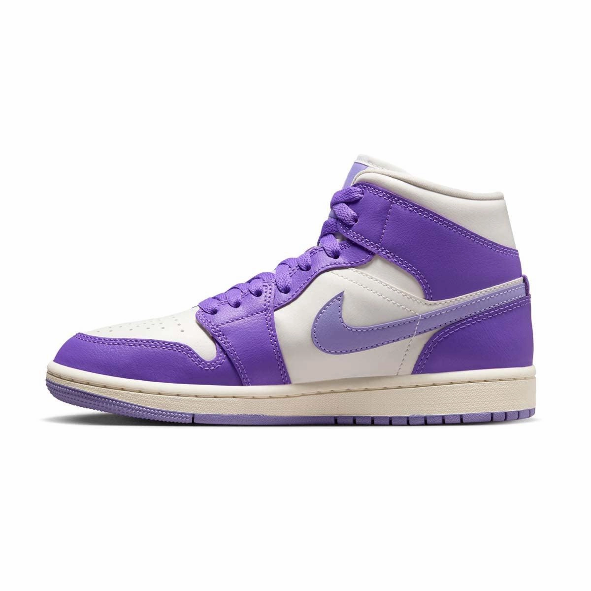Wmns Air Jordan 1 Mid 'Action Grape' Flexible Airflow Optimized Ventilation