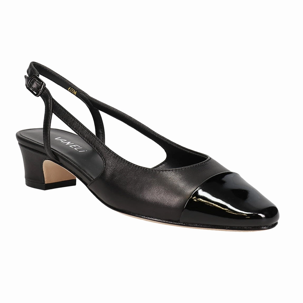Simple Layer Aliz Round Toe Slingback Pumps