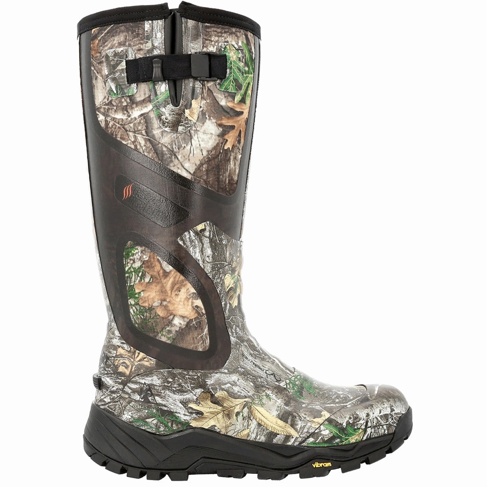 XRB 1000G Insulated Waterproof Camo Rubber Round Toe Rain Boots Stain Resistant Finish
