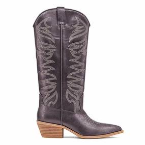 Library Visit Classic Touch Zerena Embroidered Metallic Pointed Toe Pull On Cowboy Boots