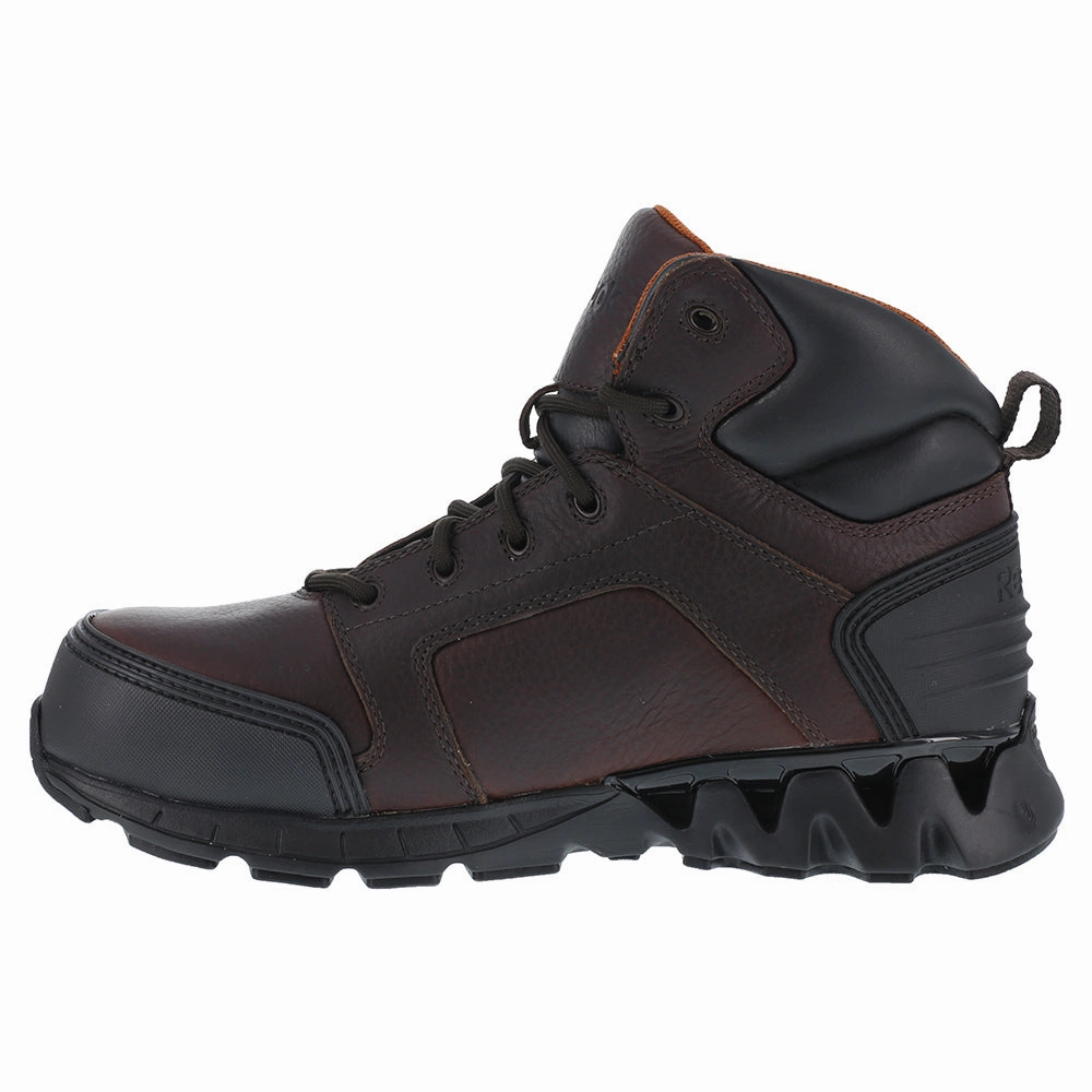 ZigKick 6 Inch Slip Resistant Composite Toe Work Boots Leather hiker