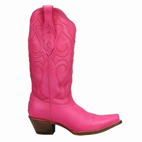 Fuchsia Embroidered Snip Toe Cowboy Boots Snow Activity